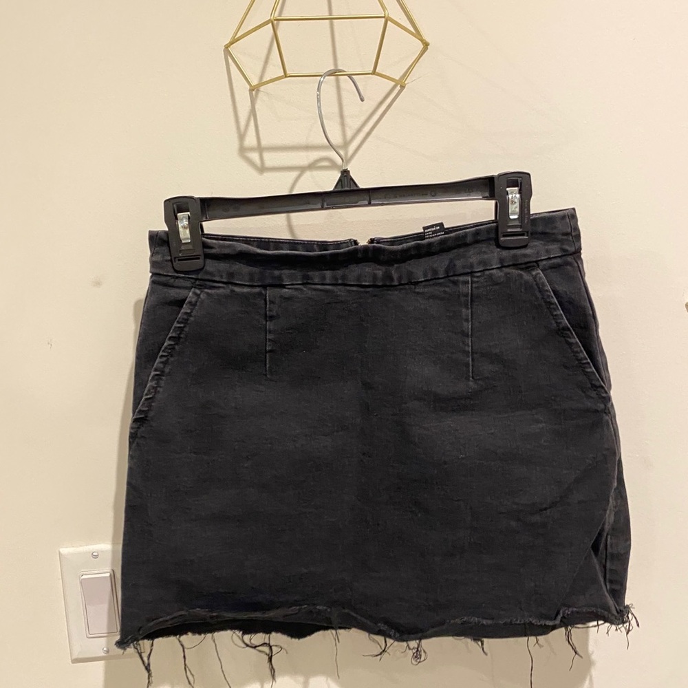 Black jean skirt
